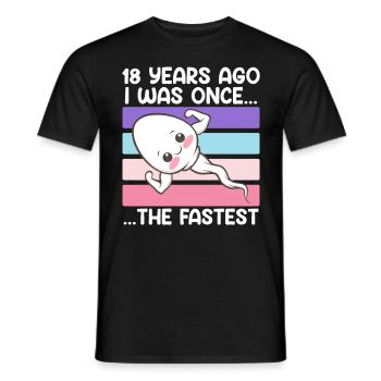 Il y a 18 ans, j’étais le plus rapide - T-shirt homme - noir - Devant - AI Model Male 178 light (178cm)
