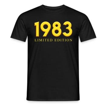 40e anniversaire né en 1983 fête d’anniversaire - T-shirt homme - noir - Devant - AI Model Male 178 light (178cm)