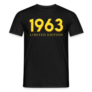 1963 Édition Limitée 60e anniversaire - T-shirt homme - noir - Devant - AI Model Male 178 light (178cm)