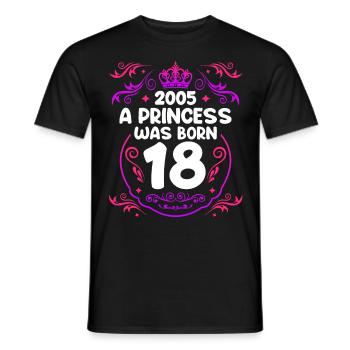 Fille 18 ans 18ème anniversaire - T-shirt homme - noir - Devant - AI Model Male 178 light (178cm)