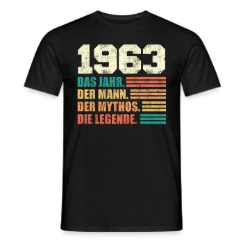 60 Jahre Männer 60. Geburtstag Mann - Männer T-Shirt - Schwarz - Vorne - AI Model Male 178 light (178cm)