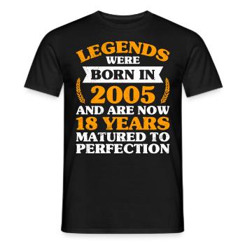 18 ans mûris à la perfection 18e anniversaire - T-shirt homme - noir - Devant - AI Model Male 178 light (178cm)