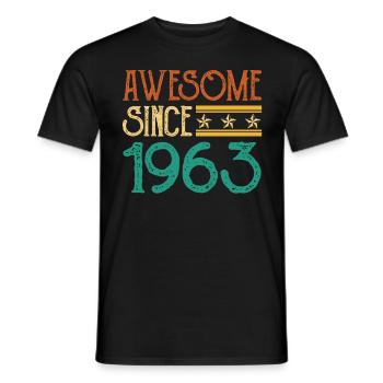 60e anniversaire 60 ans anniversaire incendie - T-shirt homme - noir - Devant - AI Model Male 178 light (178cm)