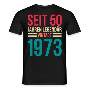 Des hommes légendaires de 50 ans depuis 50 ans - T-shirt homme - noir - Devant - AI Model Male 178 light (178cm)