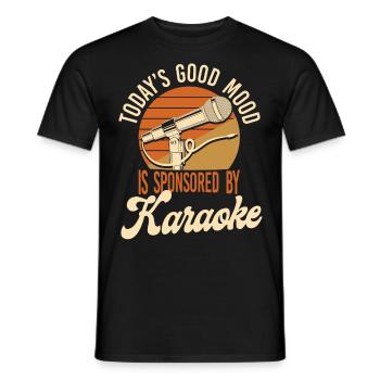 Karaoke Singer Retro Vintage - Männer T-Shirt - Schwarz - Vorne - AI Model Male 178 light (178cm)