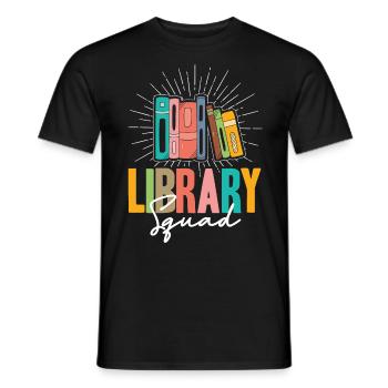Library Squad - Men's T-Shirt - black - Front - AI Model Male 178 light (178cm)