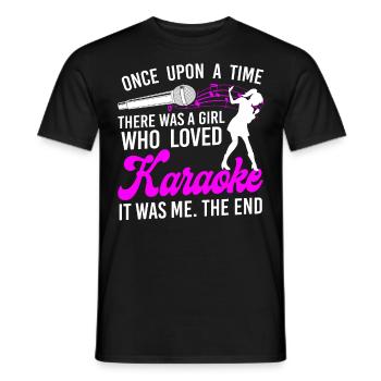 Karaoke Singer Once Upon A Time - Men's T-Shirt - black - Front - AI Model Male 178 light (178cm)