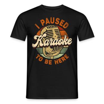 Karaoke Singer Retro Vintage I - Männer T-Shirt - Schwarz - Vorne - AI Model Male 178 light (178cm)