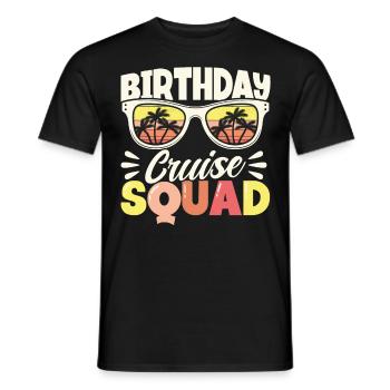 Birthday Cruise Squad - Men's T-Shirt - black - Front - AI Model Male 178 light (178cm)