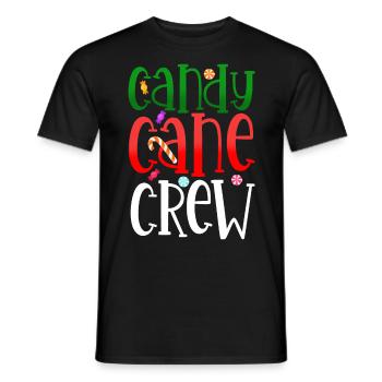 Candy Cane Crew - T-shirt homme - noir - Devant - AI Model Male 178 light (178cm)