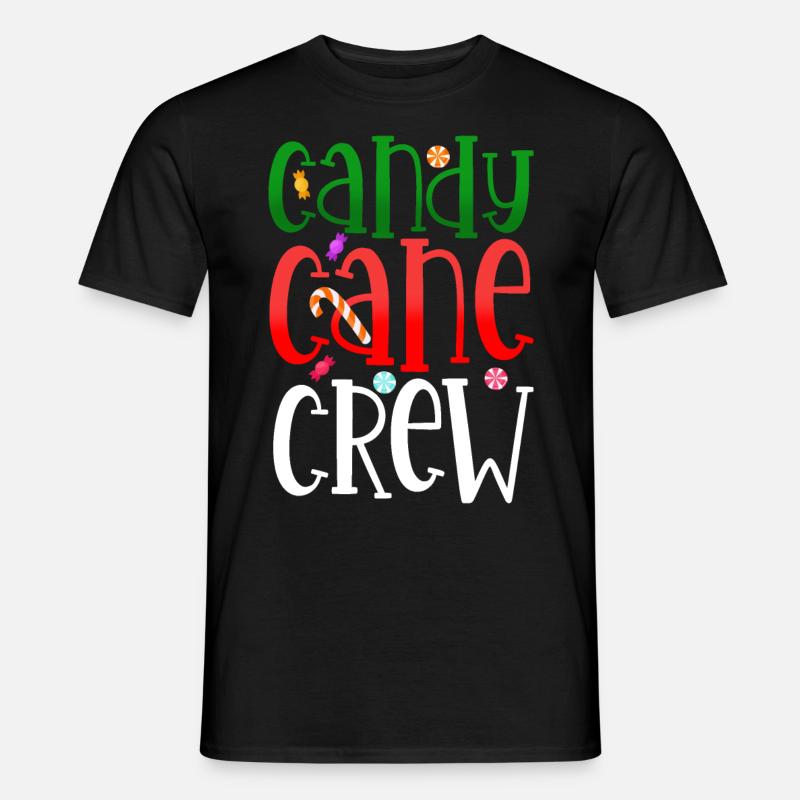 Candy Cane Crew - Männer T-Shirt - Schwarz