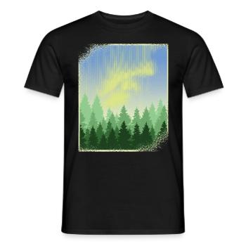 SAPINS CRÉATIFS DE PAYSAGE FORESTIER - T-shirt homme - noir - Devant - AI Model Male 178 light (178cm)