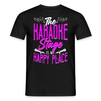 Chanteur de karaoké La scène karaoké - T-shirt homme - noir - Devant - AI Model Male 178 light (178cm)