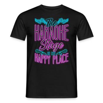Karaoke Singer The Karaoke Stage - Men's T-Shirt - black - Front - AI Model Male 178 light (178cm)