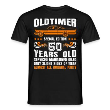 Oldtimer 1973 50 Jahre 50. Geburtstag Herren - Männer T-Shirt - Schwarz - Vorne - AI Model Male 178 light (178cm)