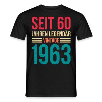 Légendaire depuis 1963 60e anniversaire 60 ans - T-shirt homme - noir - Devant - AI Model Male 178 light (178cm)