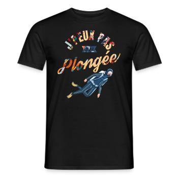 J'Peux pas j'ai Plongée - T-shirt homme - noir - Devant - AI Model Male 178 light (178cm)