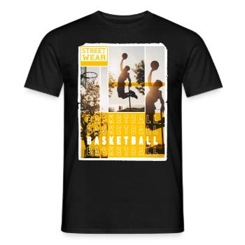 Basketball Basketballspieler Dunking Sport Spieler - Männer T-Shirt - Schwarz - Vorne - AI Model Male 178 light (178cm)