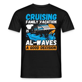 Kreuzfahrt Familienurlaub Schifffahrt Reise Urlaub - Männer T-Shirt - Schwarz - Vorne - AI Model Male 178 light (178cm)