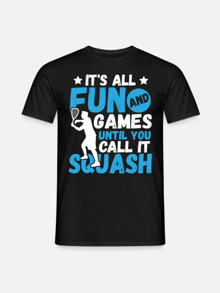 Racket Tennis Badminton Squash - Männer T-Shirt - Schwarz