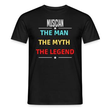 L’homme Le mythe La légende MUSICIEN - T-shirt homme - noir - Devant - AI Model Male 178 light (178cm)