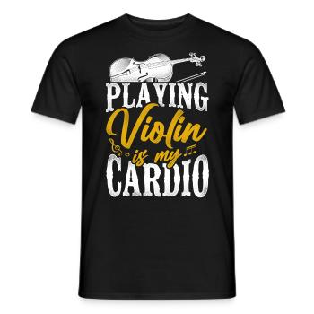 Violin Violinist Vintage Playing - Männer T-Shirt - Schwarz - Vorne - AI Model Male 178 light (178cm)