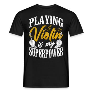 Violin Violinist Vintage Playing - Männer T-Shirt - Schwarz - Vorne - AI Model Male 178 light (178cm)