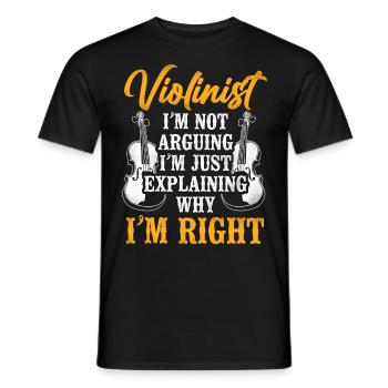 Violon Violoniste Violoniste Vintage Violoniste - T-shirt homme - noir - Devant - AI Model Male 178 light (178cm)