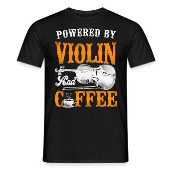 Violon Violoniste Café Vintage - T-shirt homme - noir - Devant - AI Model Male 178 light (178cm)