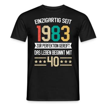 Legendär seit 40 Jahren 40. Geburtstag Vintag - Männer T-Shirt - Schwarz - Vorne - AI Model Male 178 light (178cm)