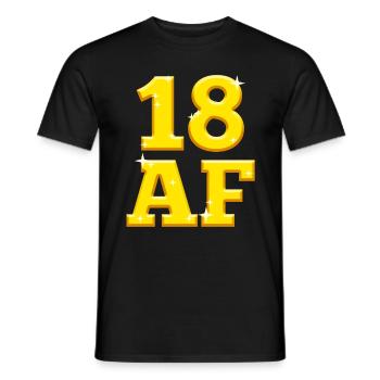 18 Jahre - Männer T-Shirt - Schwarz - Vorne - AI Model Male 178 light (178cm)