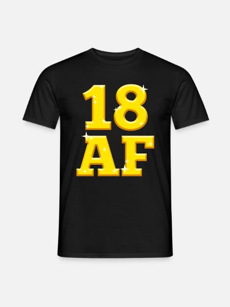 18 years - Men's T-Shirt - black