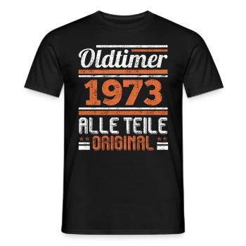 50. Geburtstag Oldtimer Modell 1973 50 Jahre - Männer T-Shirt - Schwarz - Vorne - AI Model Male 178 light (178cm)