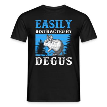 Degu a facilement distrait le rongeur chilien - T-shirt homme - noir - Devant - AI Model Male 178 light (178cm)