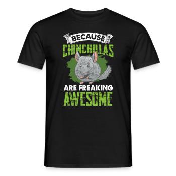 Chinchillas sind fantastisch Nagetier Chinchilla - Männer T-Shirt - Schwarz - Vorne - AI Model Male 178 light (178cm)