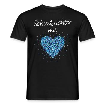 Schiedsrichter mit Herz Schiri Fussballverein - Männer T-Shirt - Schwarz - Vorne - AI Model Male 178 light (178cm)