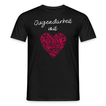 Jugendarbeit mit Herz Jugendgruppenleiter - Männer T-Shirt - Schwarz - Vorne - AI Model Male 178 light (178cm)