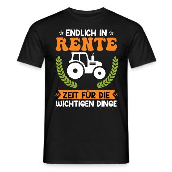 Landwirt in Rente Bauernhof Rentner Traktor - Männer T-Shirt - Schwarz - Vorne - AI Model Male 178 light (178cm)