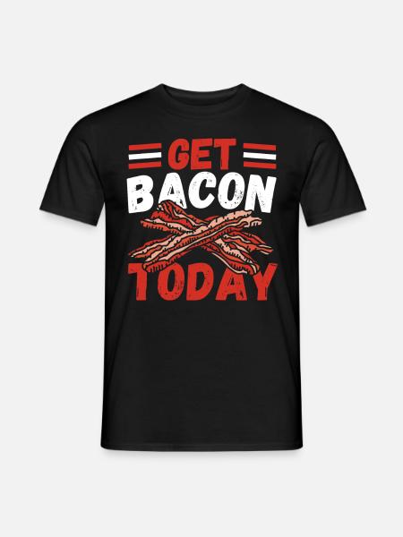 Speck Frühstück Schinken Schwein - Männer T-Shirt - Schwarz