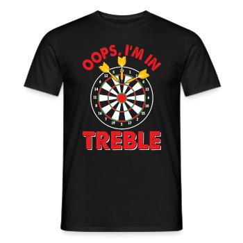 Dart Thrower Competitive Sports Throwing Dartboard - Men's T-Shirt - black - Front - AI Model Male 178 light (178cm)