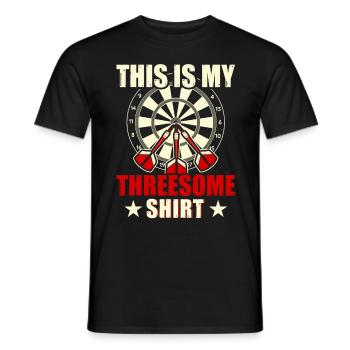 Darts Thrower Dartboard Competitive Throwing Sport - Men's T-Shirt - black - Front - AI Model Male 178 light (178cm)