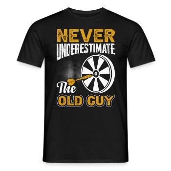 Dartboard Competition Darts Sport Triple Thrower - T-shirt homme - noir - Devant - AI Model Male 178 light (178cm)