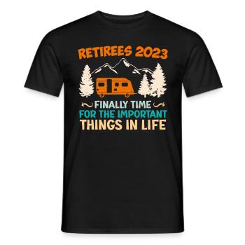 Rentner Ehepaar Camper Camping - Männer T-Shirt - Schwarz - Vorne - AI Model Male 178 light (178cm)