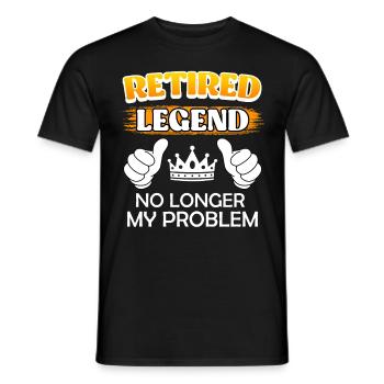 Retraite 2023 légende retirée - T-shirt homme - noir - Devant - AI Model Male 178 light (178cm)