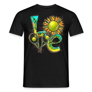Love Tennis Player - Männer T-Shirt - Schwarz - Vorne - AI Model Male 178 light (178cm)