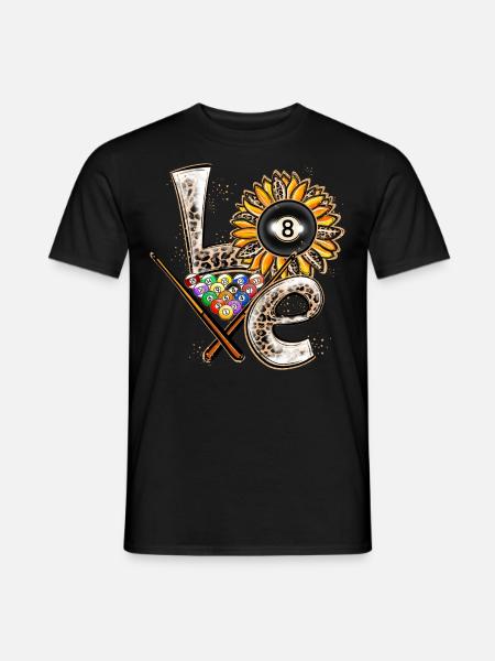 Love Billiard Player - Men's T-Shirt - black