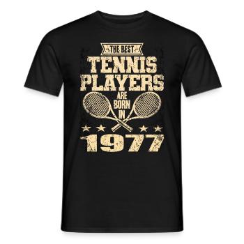 Les meilleurs joueurs de tennis sont nés en 1977 - T-shirt homme - noir - Devant - AI Model Male 178 light (178cm)