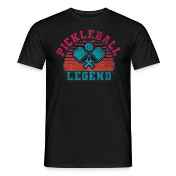 Cool Retro Crossing Rackets Pickleball Legend - Men's T-Shirt - black - Front - AI Model Male 178 light (178cm)
