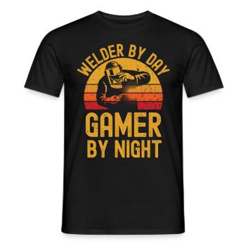 Schweißer und Gamer - Männer T-Shirt - Schwarz - Vorne - AI Model Male 178 light (178cm)