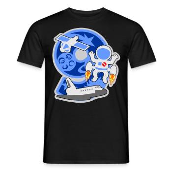 Astronaut 9. Geburtstagsparty Nummer 9 - 9 Jahre - Männer T-Shirt - Schwarz - Vorne - AI Model Male 178 light (178cm)